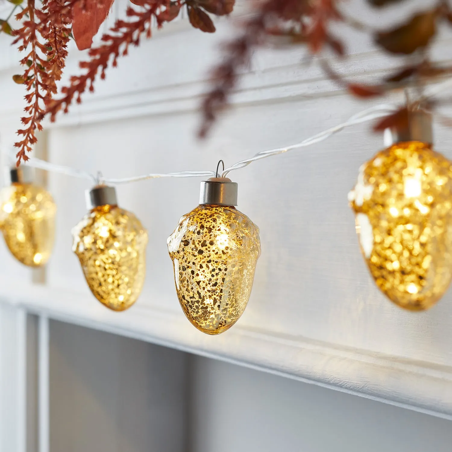 10 Glass Acorn Fairy Lights