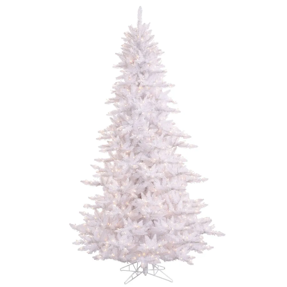 12' White Christmas Tree, Warm White LED Lights