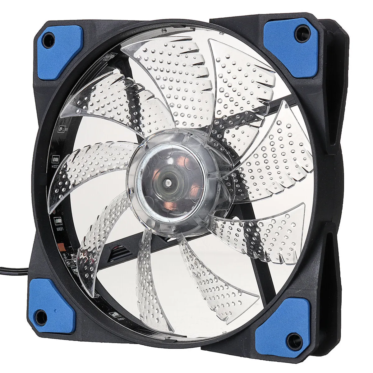 120mm 12V Cooling Fan Computer Case PC Silent Blue Light for Computer Glare Cooler