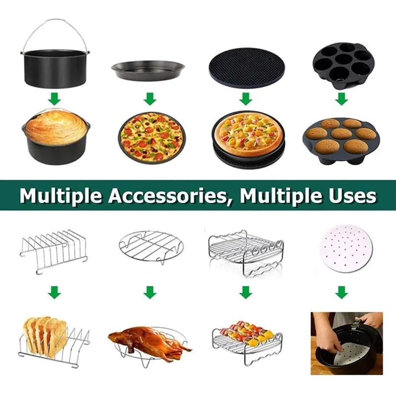 127 Piece Universal Air Fryer Accessories Set