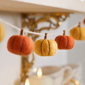 1.3m Felt Pumpkin Autumn Garland