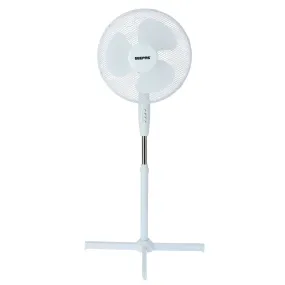 16 Inch White Oscillating Electric Pedestal Fan