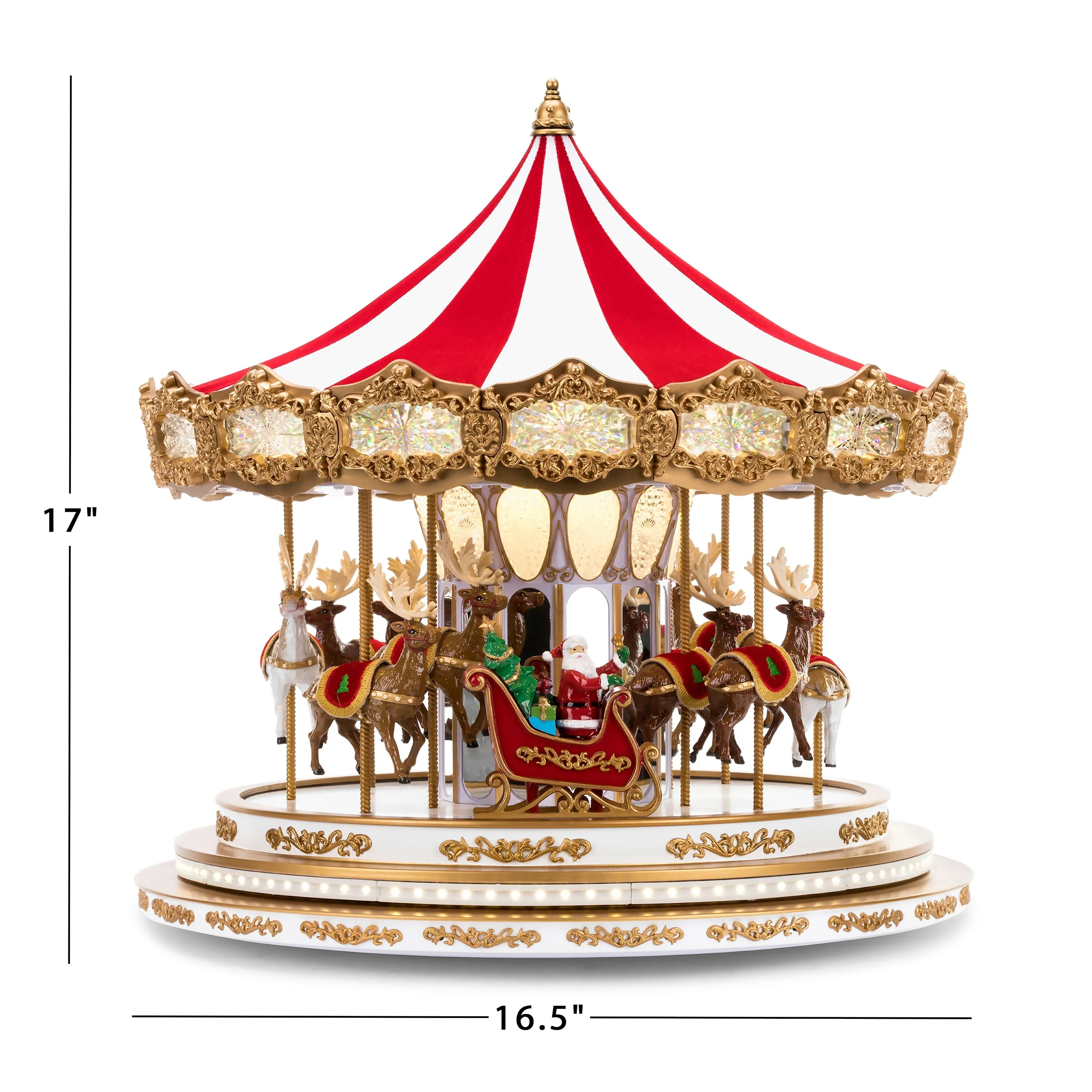 17 in. Regal Christmas Carousel