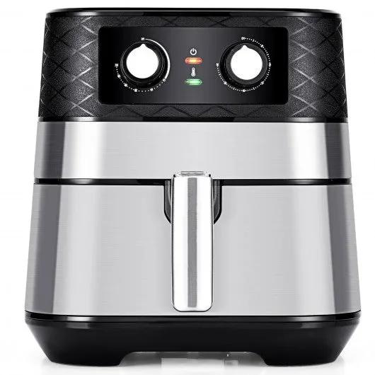 1700W 5.3 QT Electric Hot Air Fryer w/Stainless steel & Non-Stick Fry Basket-BK