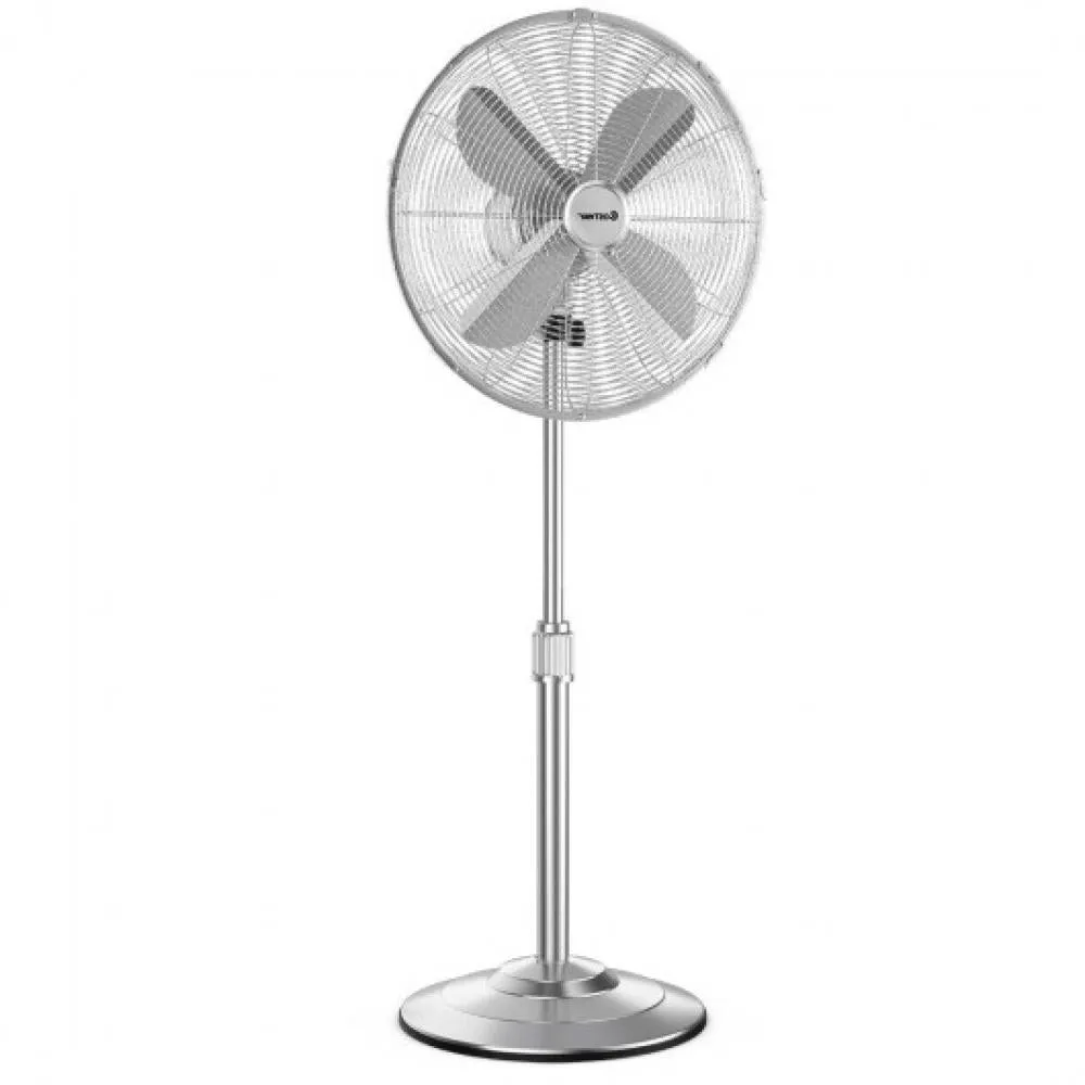 18 Inch Metal Adjustable Oscillating Pedestal Fan-Black