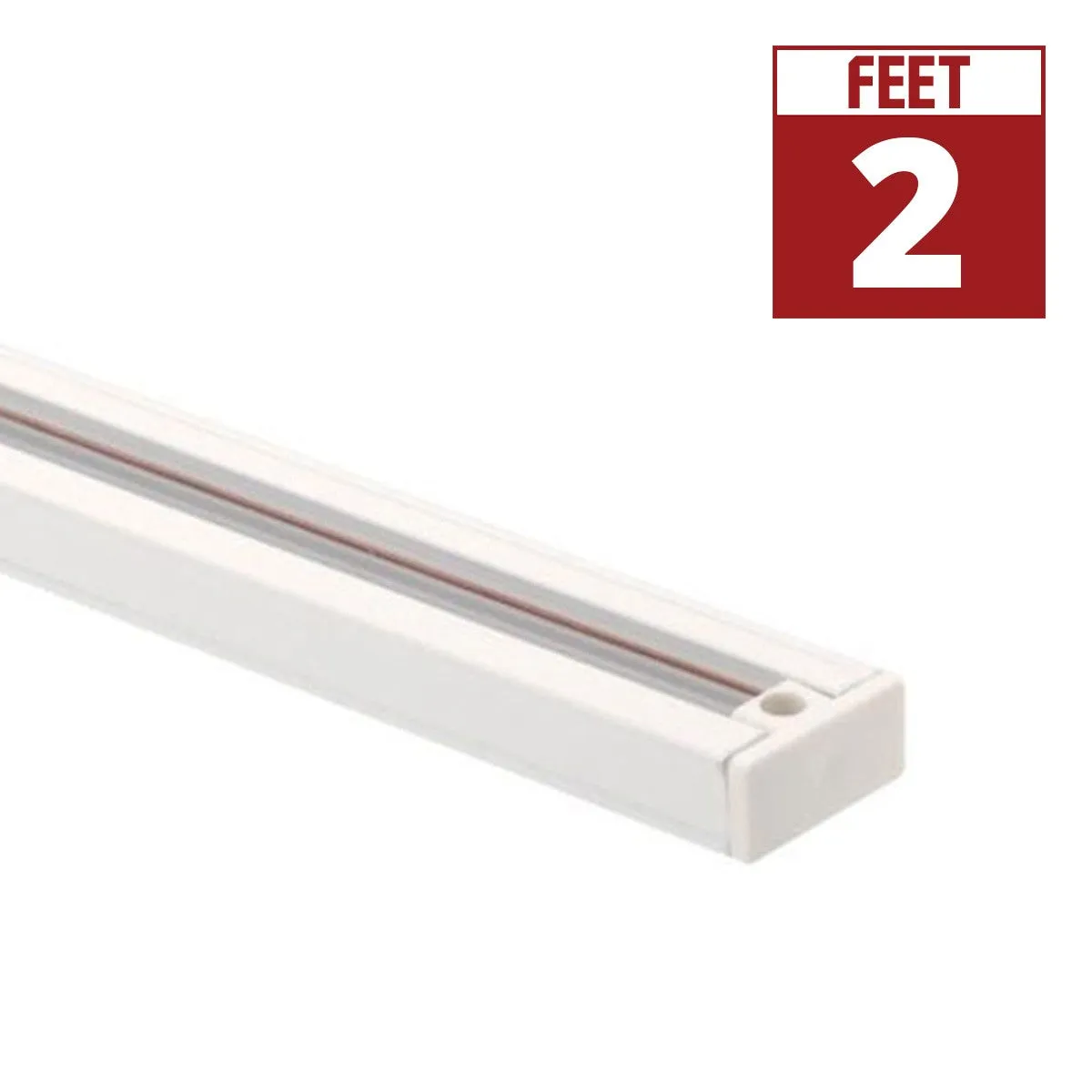 2 Ft. Track Rail One Circuit, Halo, White Finish