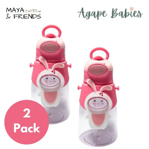 [2-Pack] Maya & Friends Tritan Water Bottle (600ml )- 4 Color