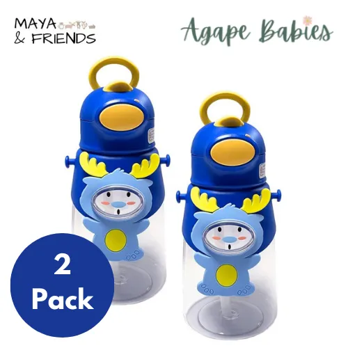 [2-Pack] Maya & Friends Tritan Water Bottle (600ml )- 4 Color