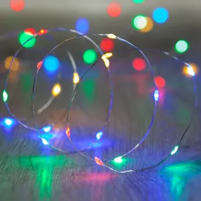 20 Multi Coloured LED Micro Battery Fairy Lights