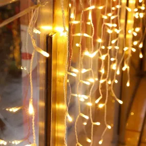 200 Christmas Warm White Led Icicle Lights