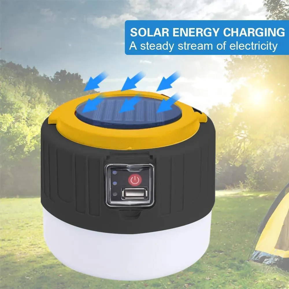 2024 Update Solar Lantern Flashlights Charging For Phone, USB Rechargeable Led Camping Lantern