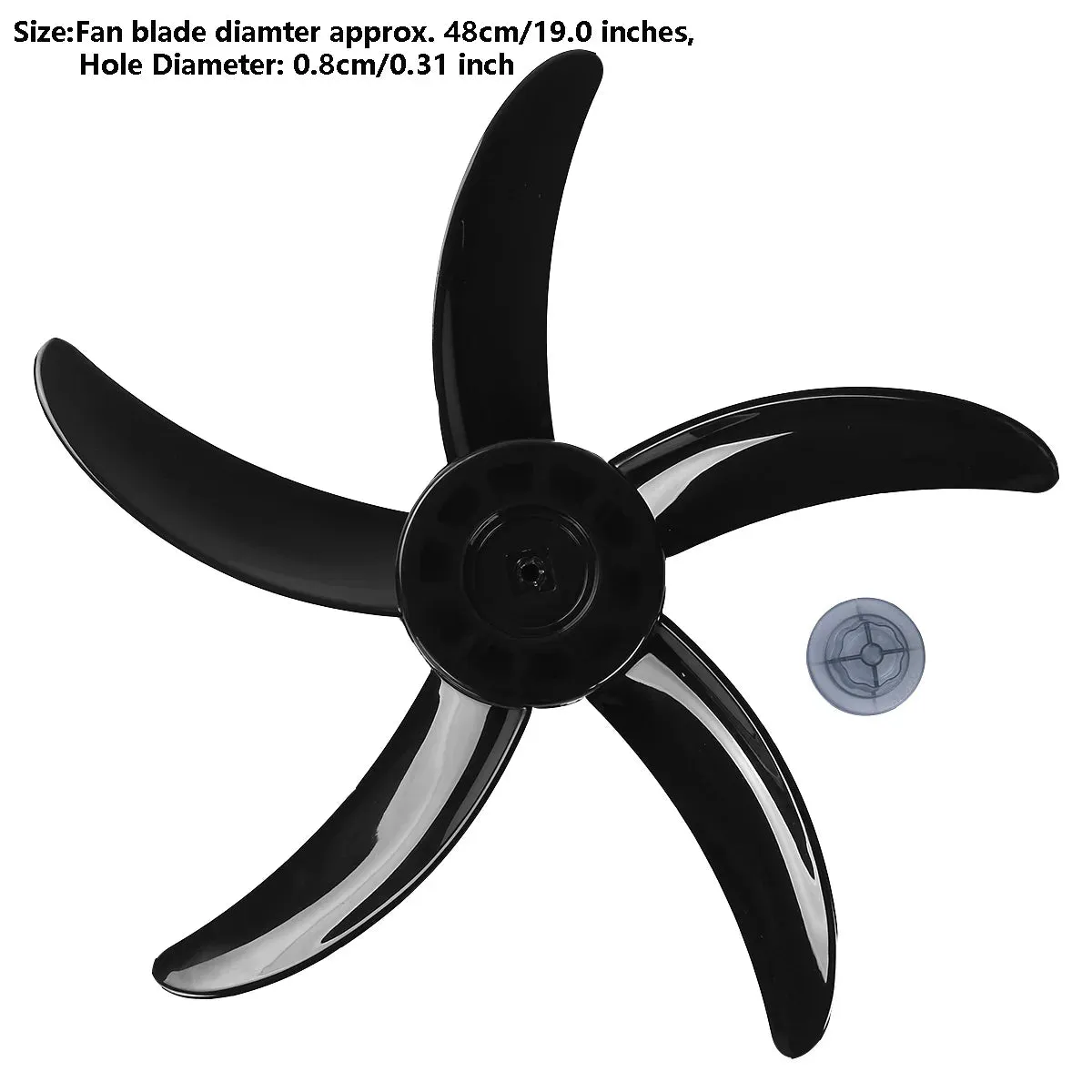 20" Plastic Fan Blade with Nut Cover for Household Fans