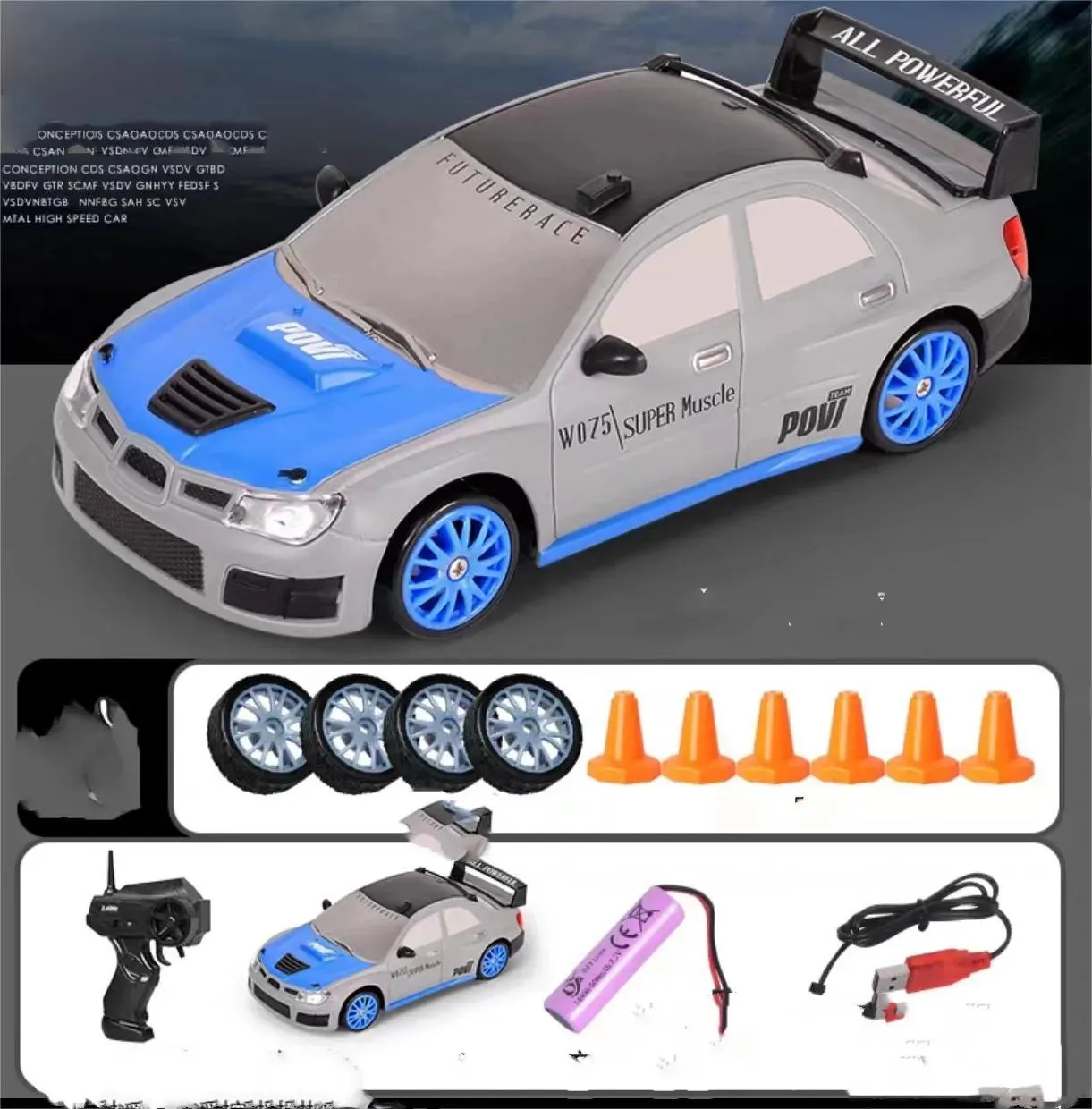 2.4G Drift Rc Car 4WD RC Drift Car Toy Remote Control GTR Model AE86 Vehicle Car RC Racing Car Toy for Children Christmas Gifts