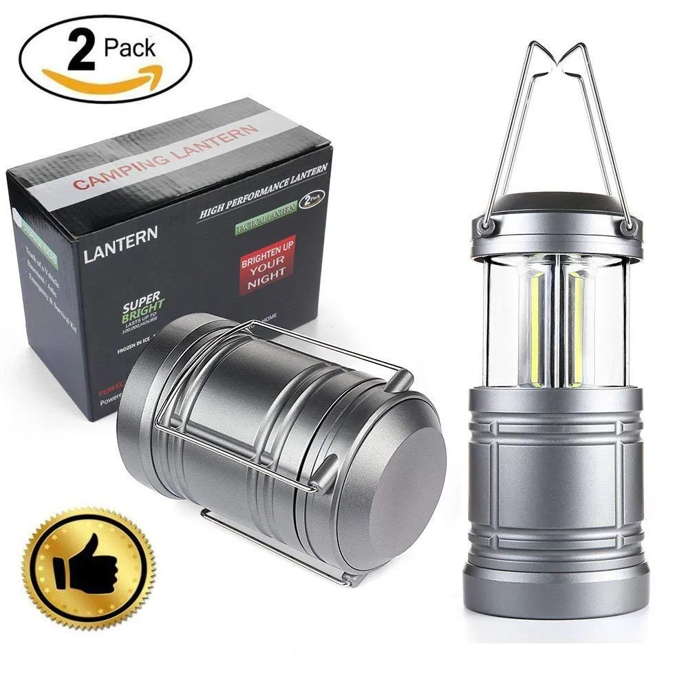 2Pcs Camping Lantern, YIFENG Portable Outdoor Collapsible LED Camping Flashlight