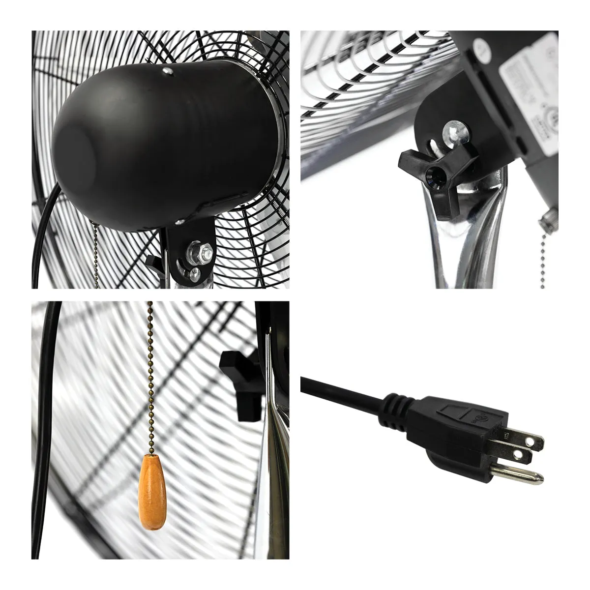 30 In. 3-Speed Adjustable Height Pedestal Fan