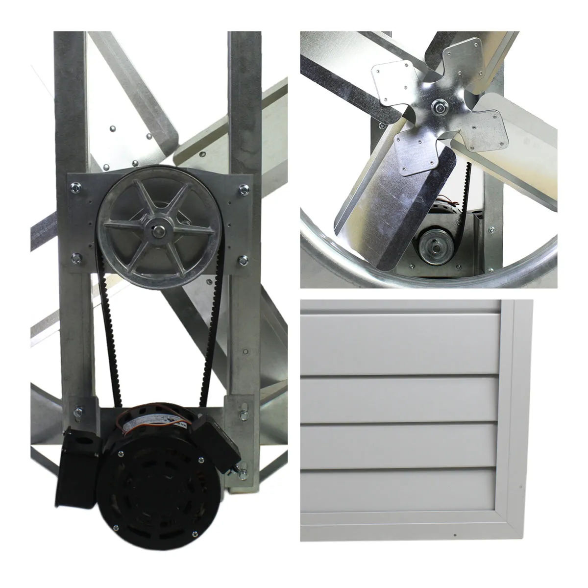 36 In. 2-Speed Belt Drive Whole House Fan with Shutter