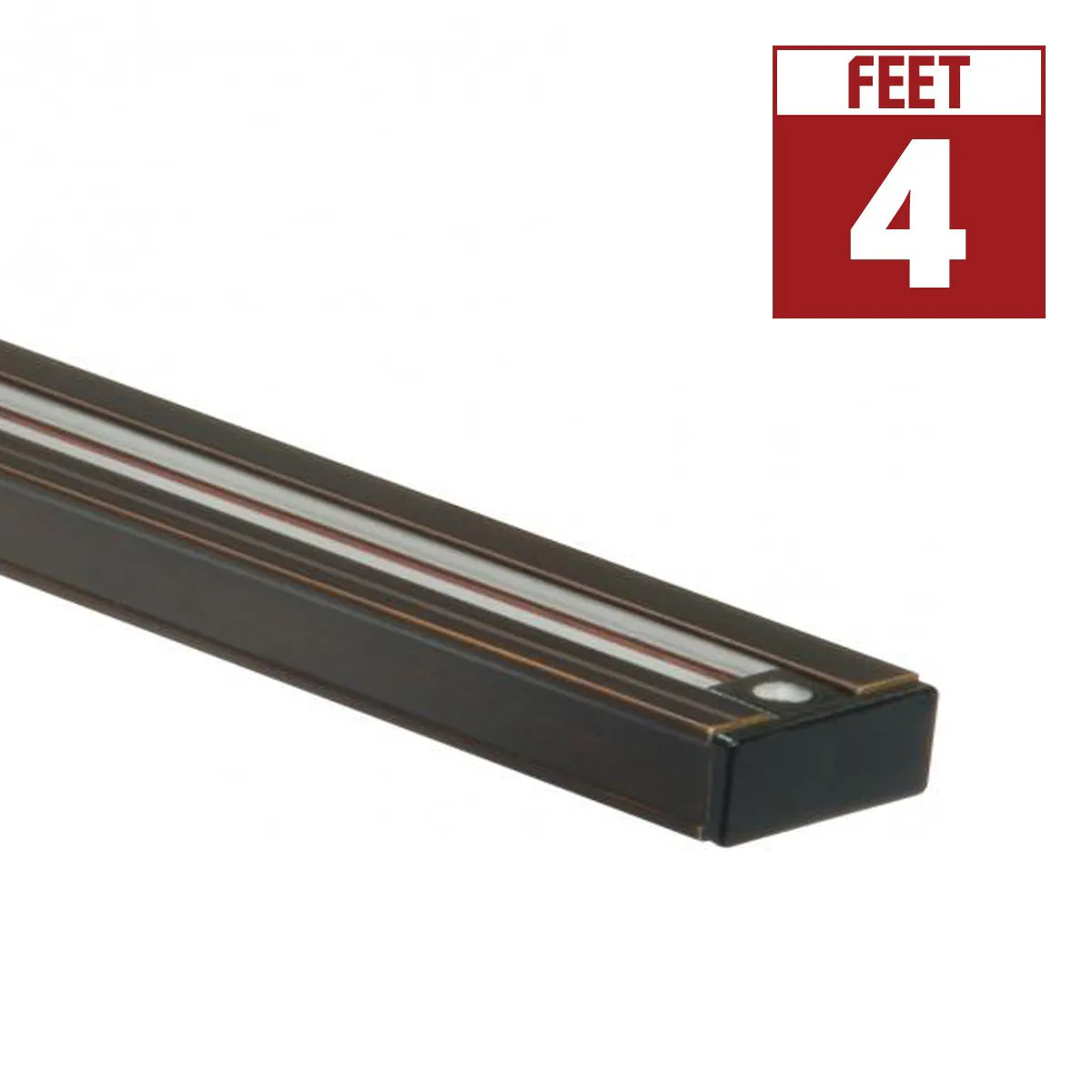 4 Ft. Track Rail One Circuit, Halo, Russet Bronze Finish