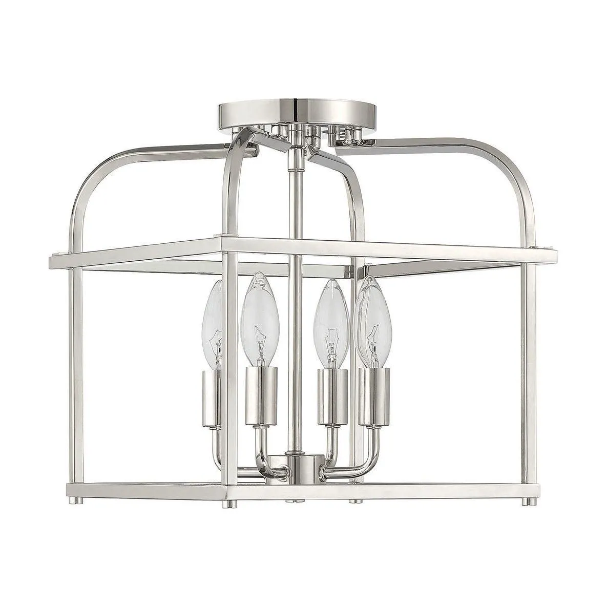 4-Light Ceiling Light in Polished Nickel