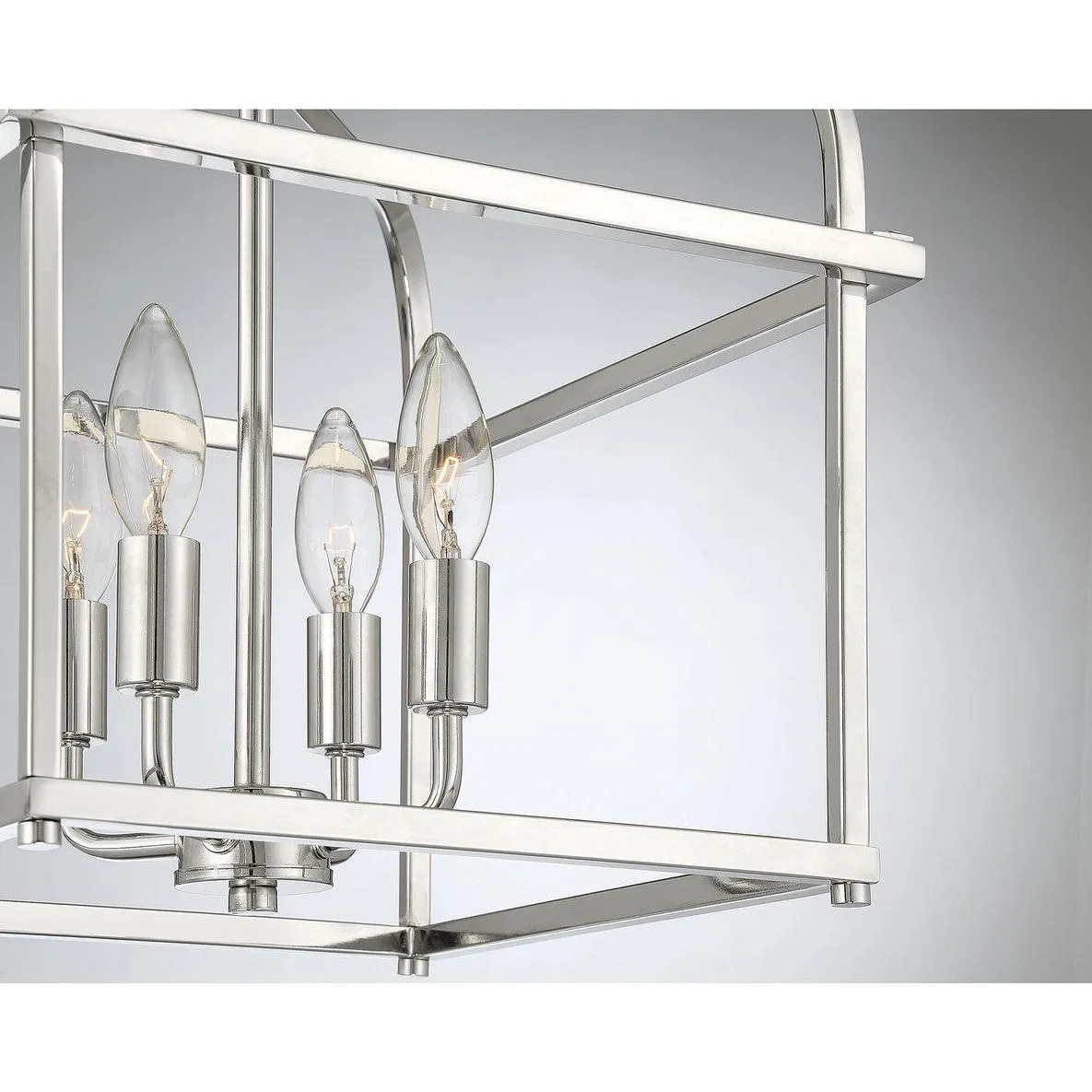 4-Light Ceiling Light in Polished Nickel