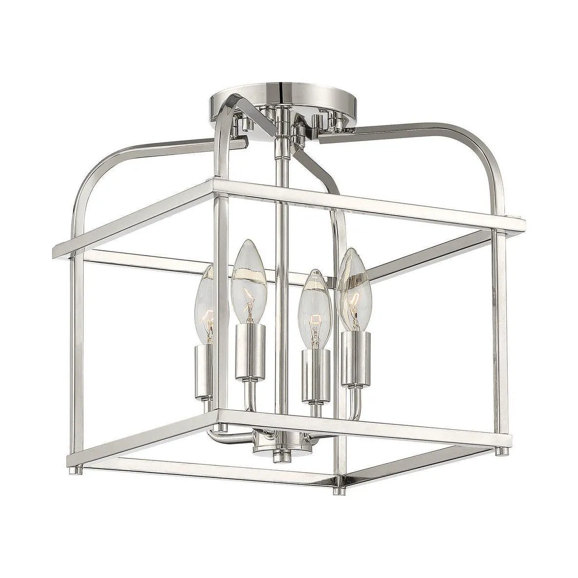 4-Light Ceiling Light in Polished Nickel