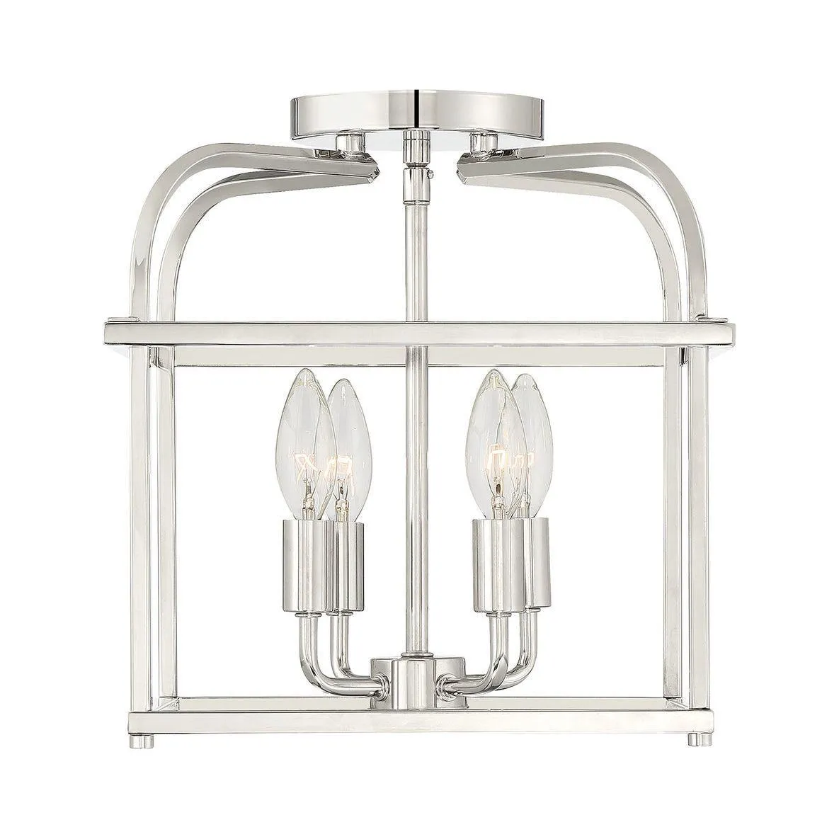 4-Light Ceiling Light in Polished Nickel