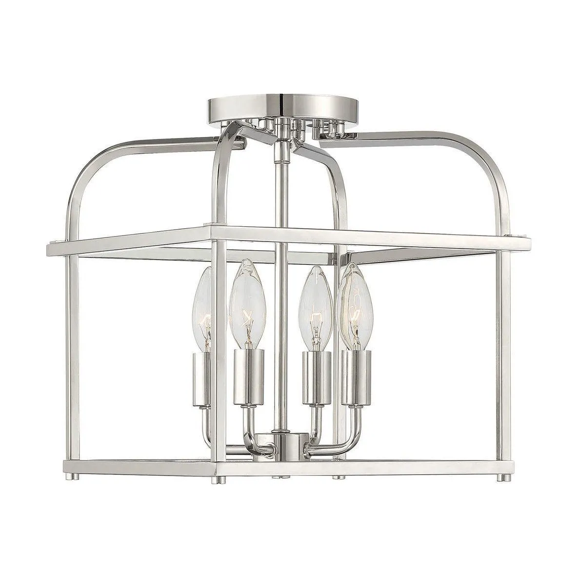 4-Light Ceiling Light in Polished Nickel