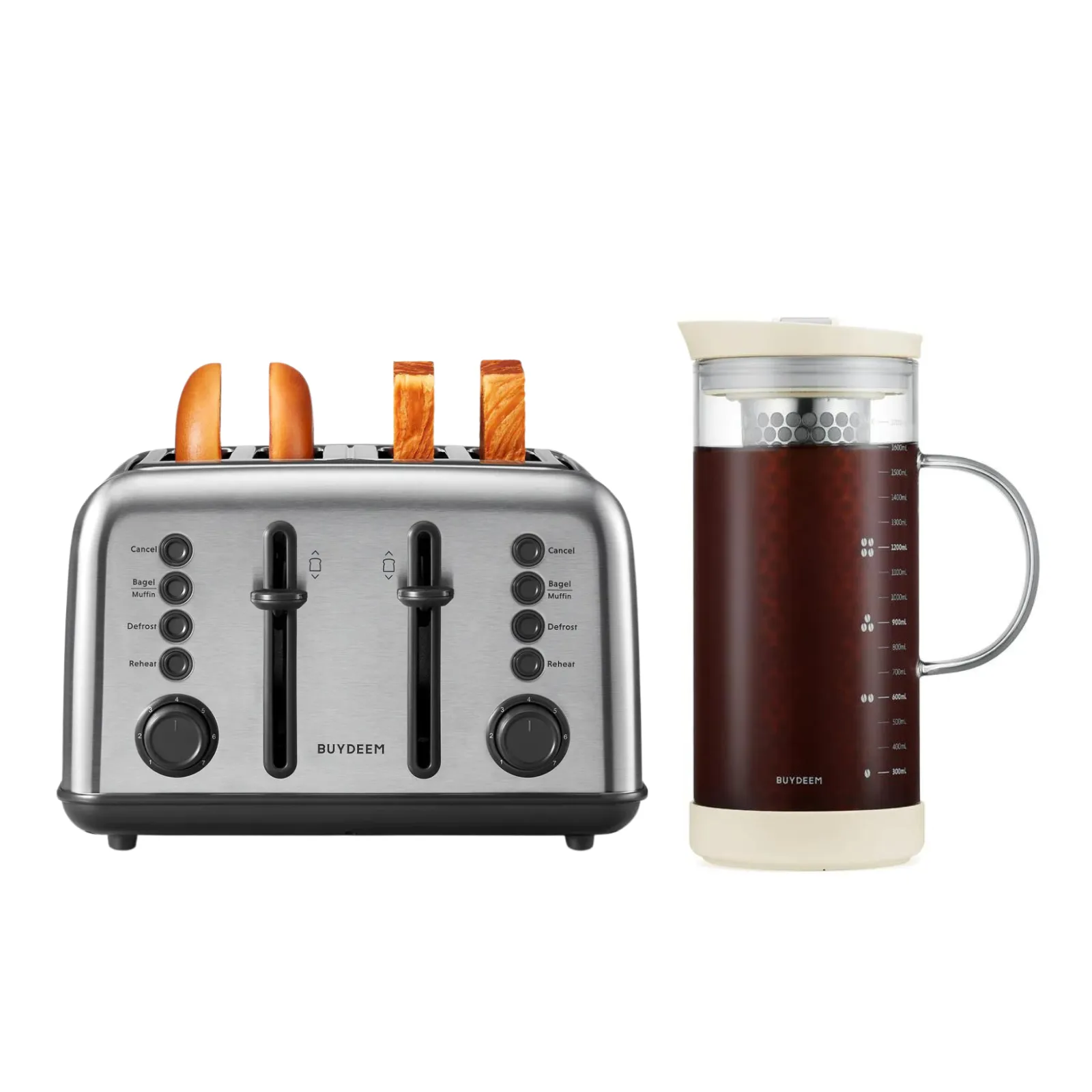 4-Slice Toaster with Cold Brew Coffee Maker - Bundle Offer