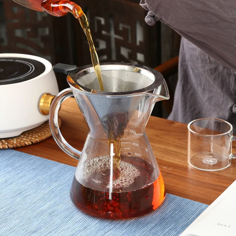 400ml glass hand coffee maker