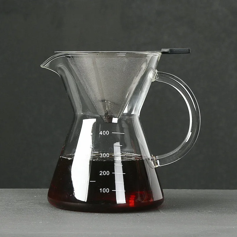 400ml glass hand coffee maker