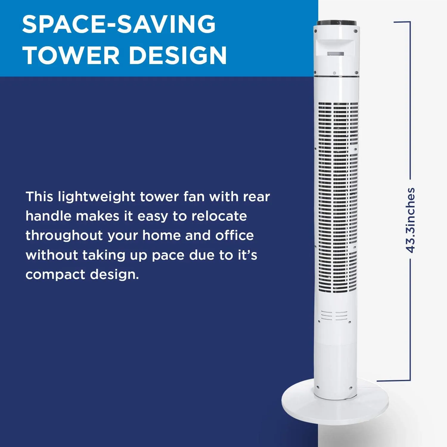 42'' Tower Fan with Remote and Digital Control Panel