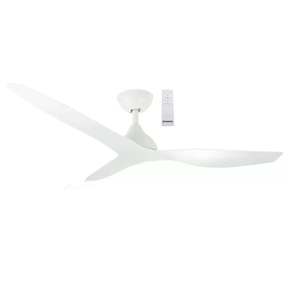 52" Avoca Smart WIFI DC Ceiling Fan Black, White/Oak, White MADC133 Martec Lighting