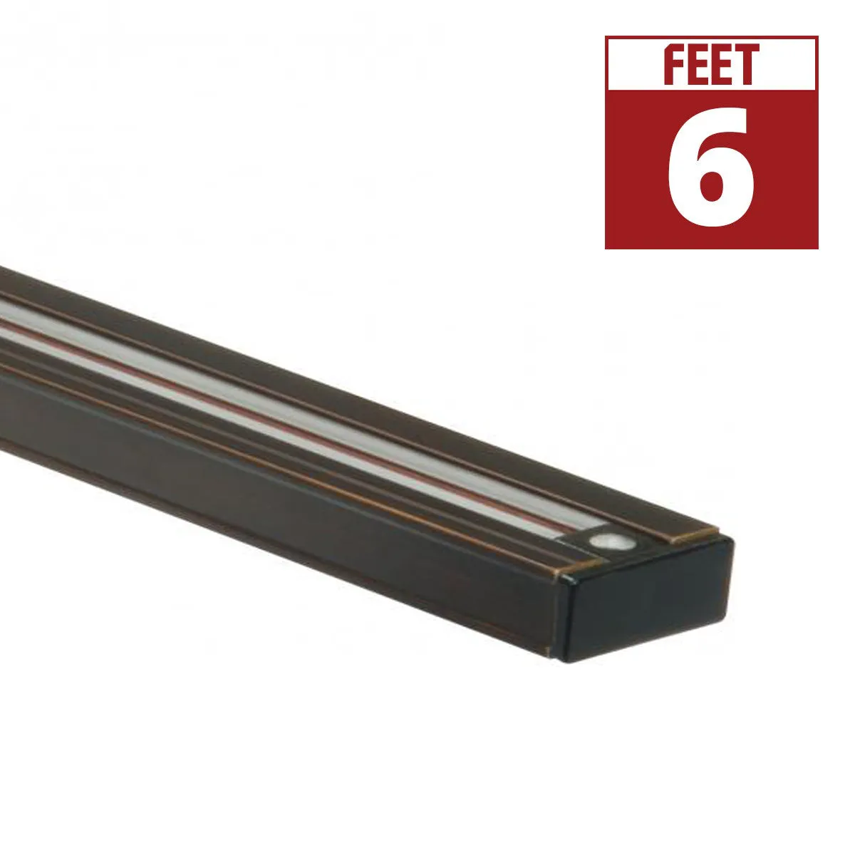 6 Ft. Track Rail One Circuit, Halo, Russet Bronze Finish