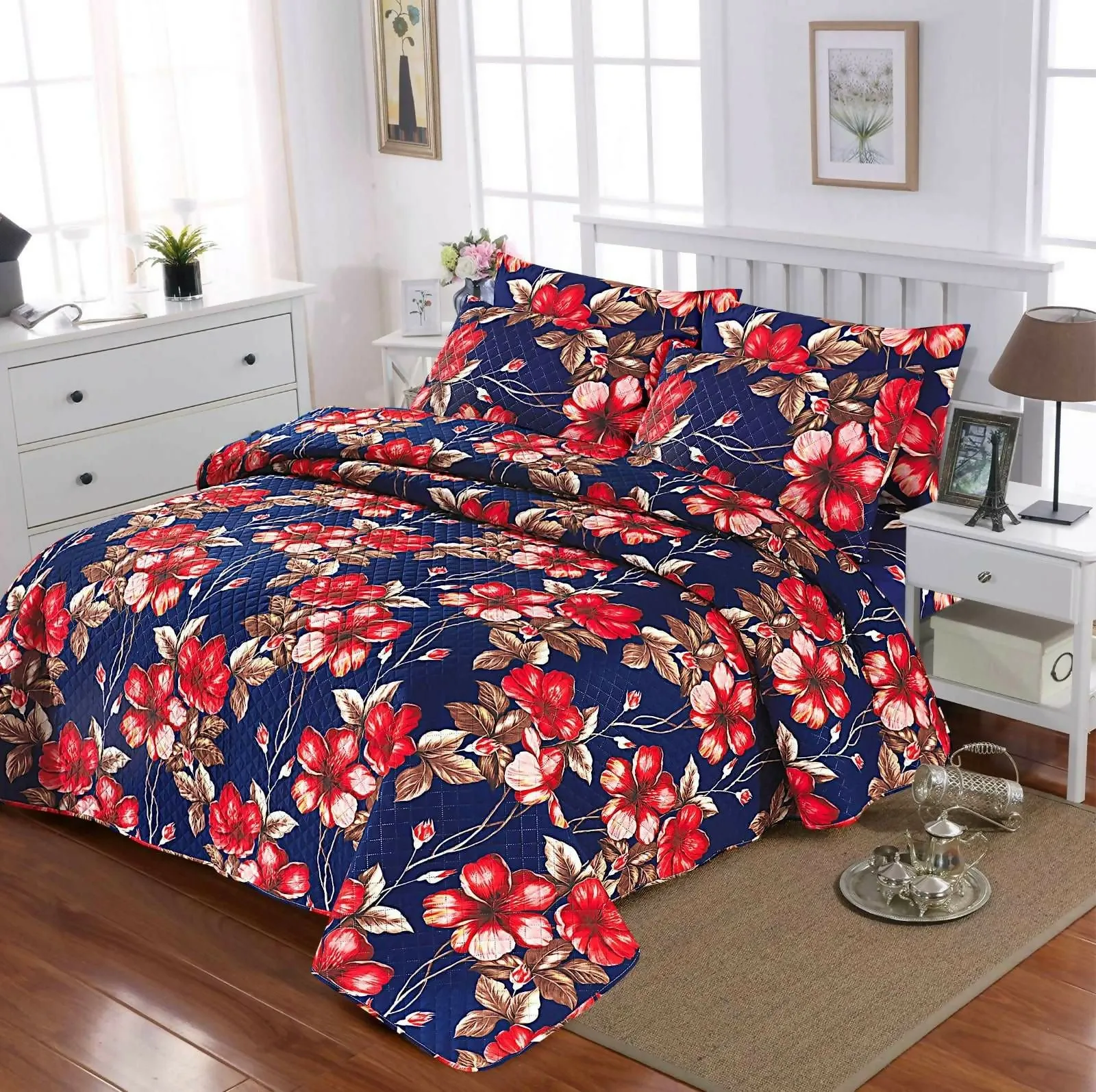 6 Pcs Comforter Set Pure Sattin - Csf45