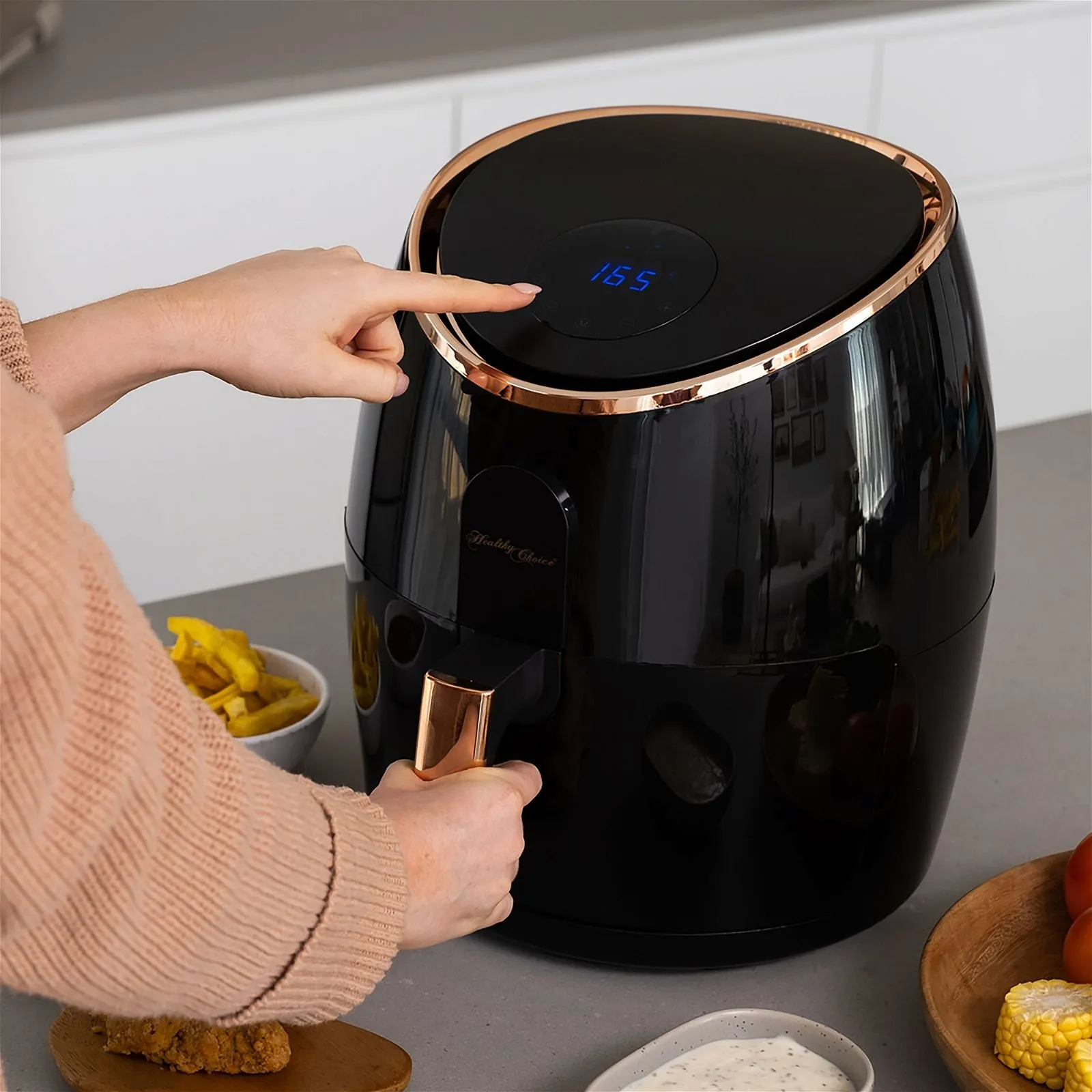 7.1L Digital Airfryer - Black/Rose Gold