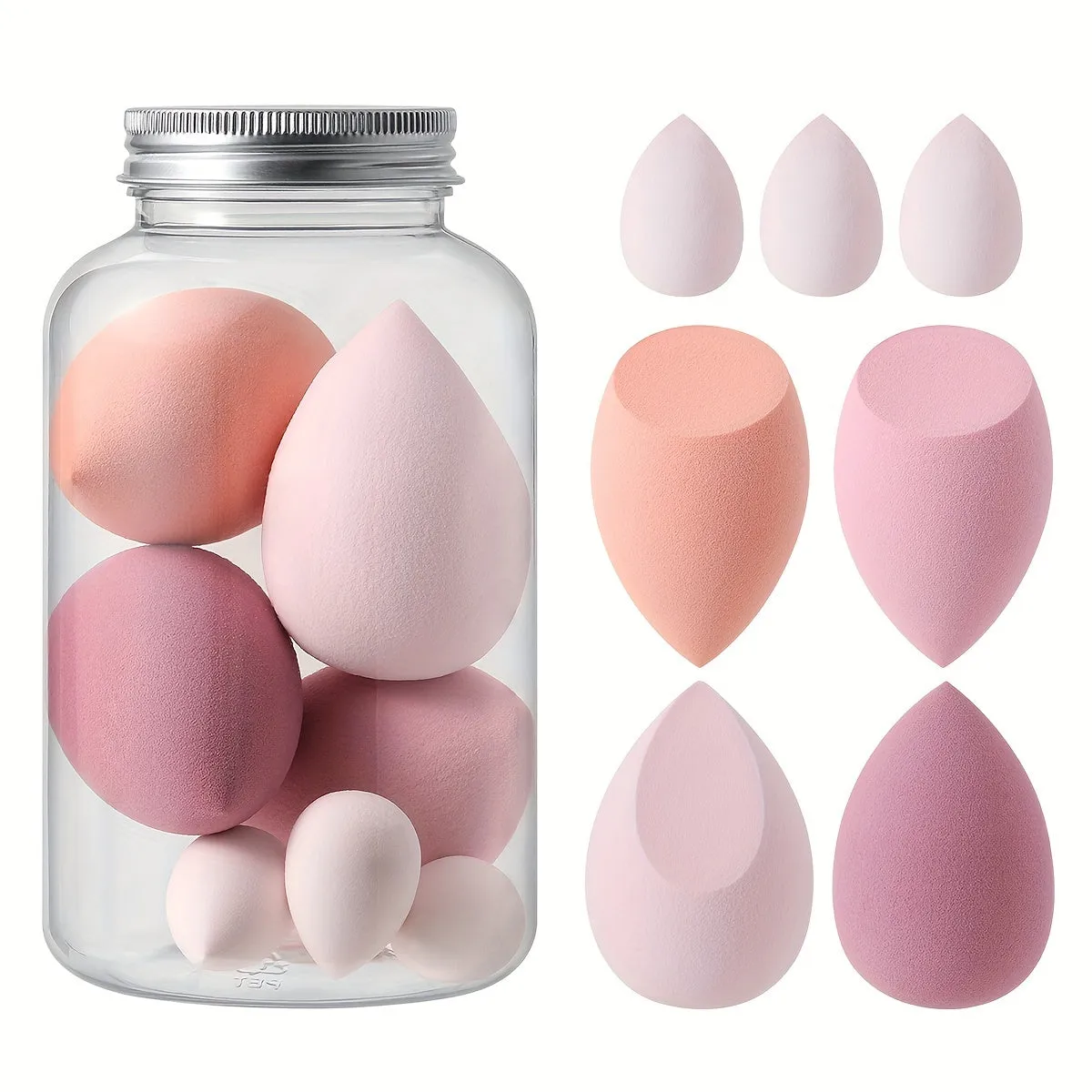 7Pcs Makeup Sponge Beauty Blender Set Soft Wet And Dry Use Blender Sponge For Liquid Cream And Powder