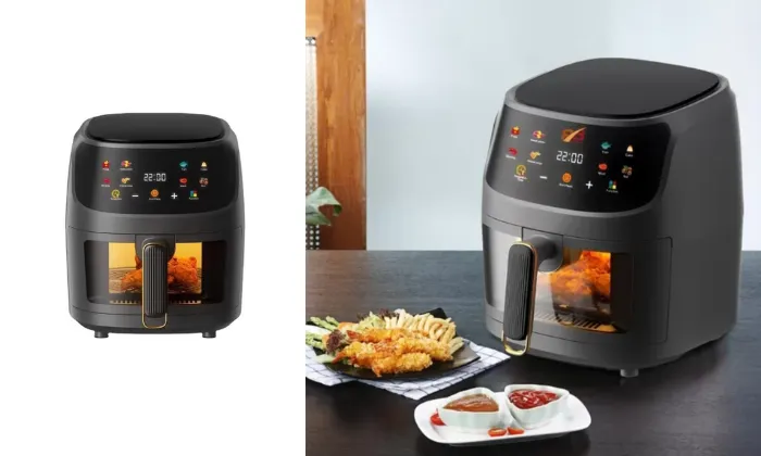 8L Versatile Air Fryers Oven with Glass Pot