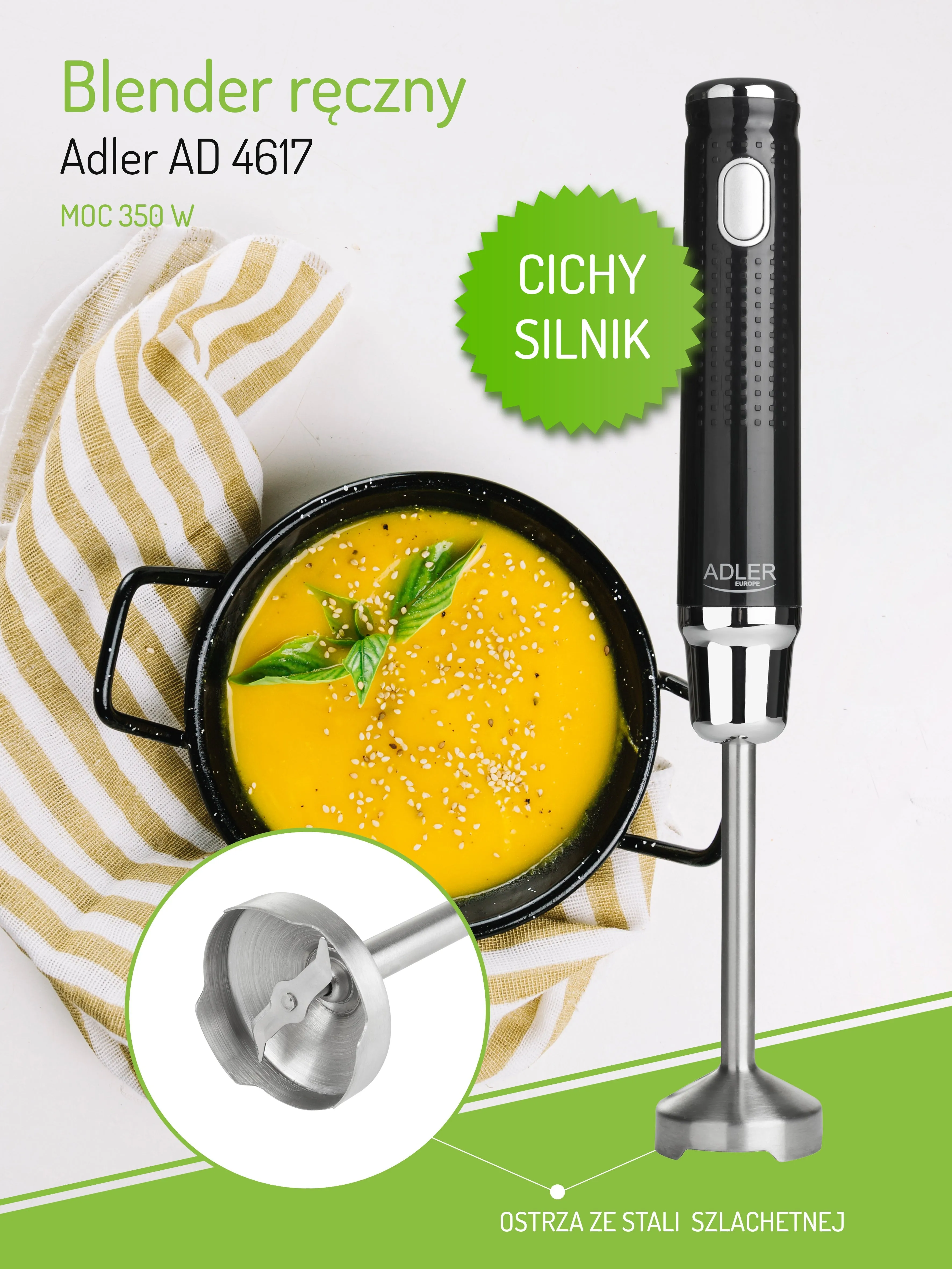 ADLER HAND BLENDER BLACK AD4617