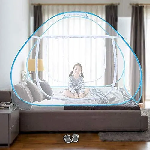 Adofo Foldable Mosquito Net Double Bed   King Size   Queen Size - for Baby, Kids Adult Protection (White Net)