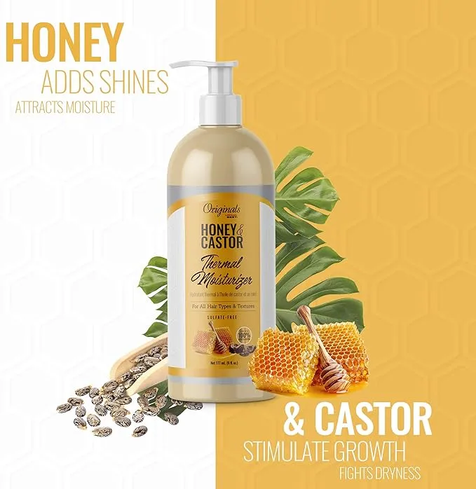 AFRICA'S BEST ORIGINALS HONEY & CASTOR THERMAL MOISTURISER 177ML