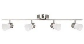 AFX SENF4400L30SN Four Light Integrated LED Ceiling or  Wall Track in Satin Nickel Finish