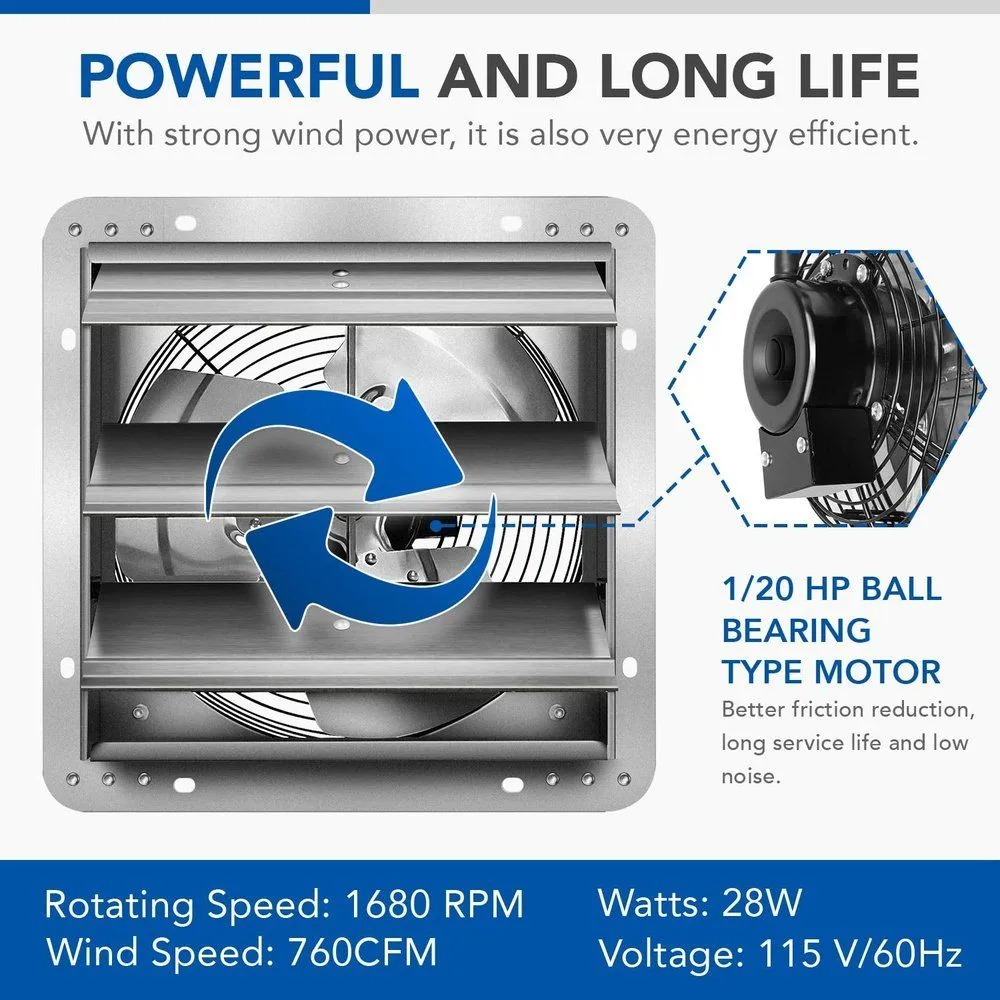 Aluminum Shutter Exhaust Fan 7inch