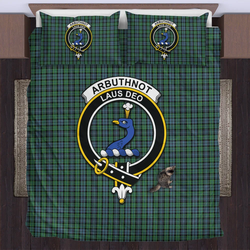 Arbuthnot Tartan Bedding Set with Family Crest