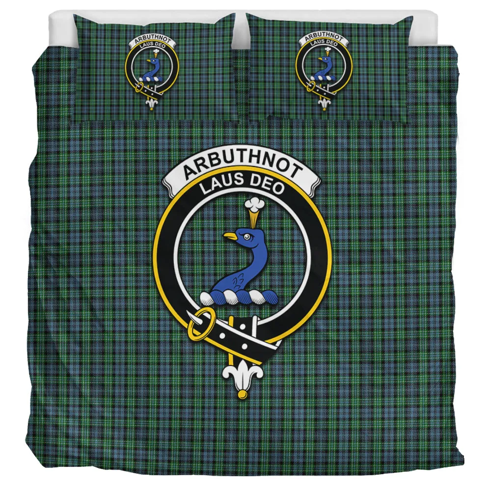 Arbuthnot Tartan Bedding Set with Family Crest