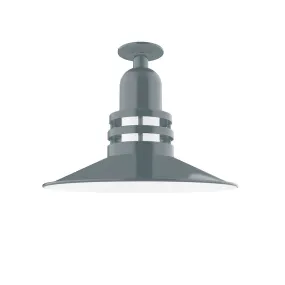 Atomic 16" Flush Mount in Slate Gray