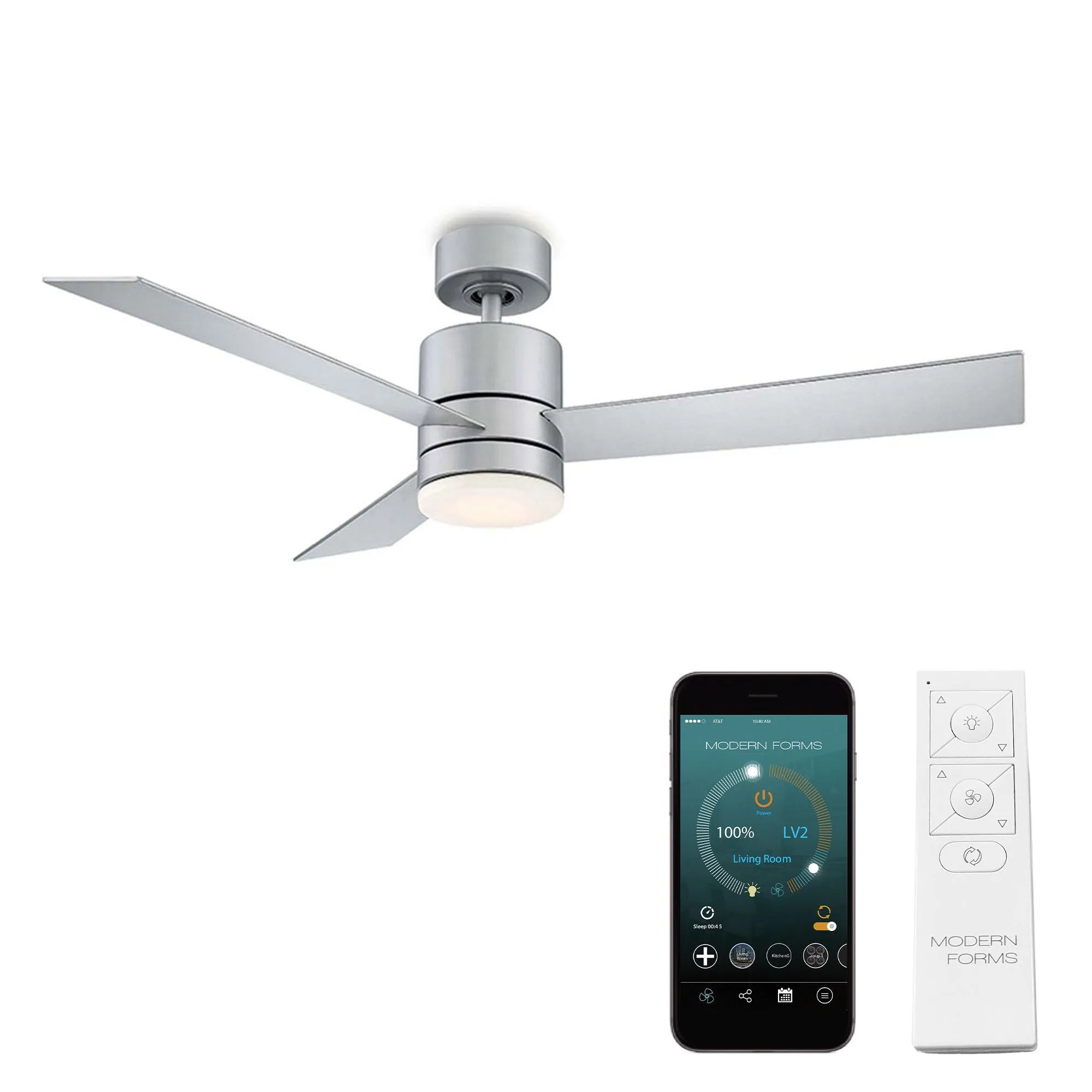 Axis Indoor/Outdoor 3-Blade 52" Smart Ceiling Fan with LED Light Kit and Remote Control