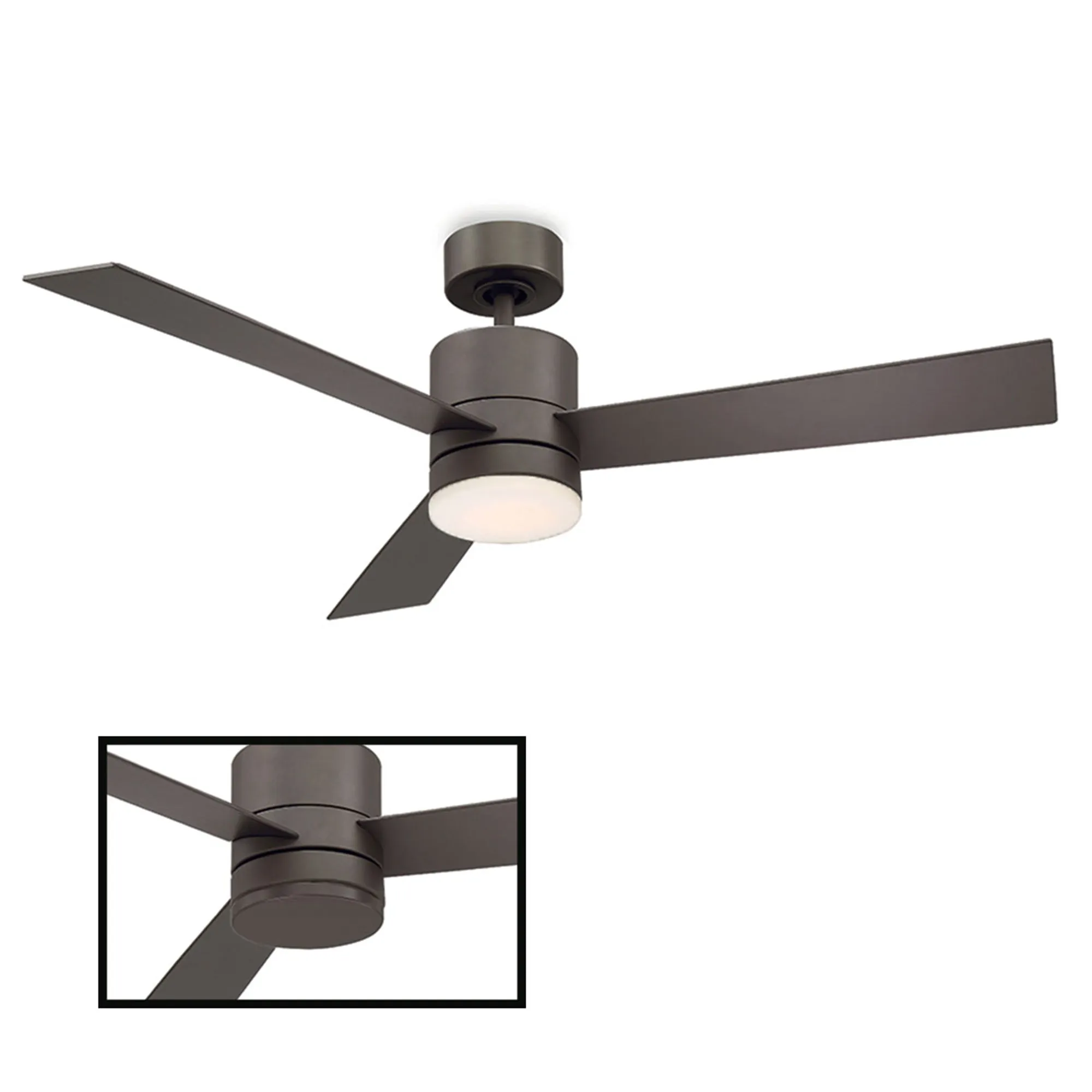 Axis Indoor/Outdoor 3-Blade 52" Smart Ceiling Fan with LED Light Kit and Remote Control