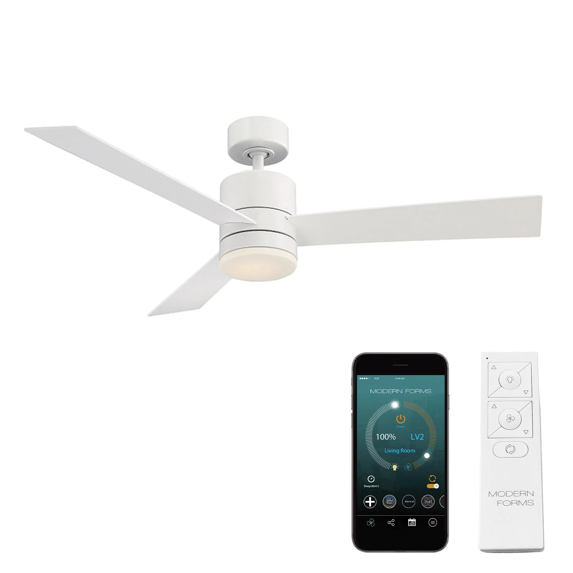 Axis Indoor/Outdoor 3-Blade 52" Smart Ceiling Fan with LED Light Kit and Remote Control