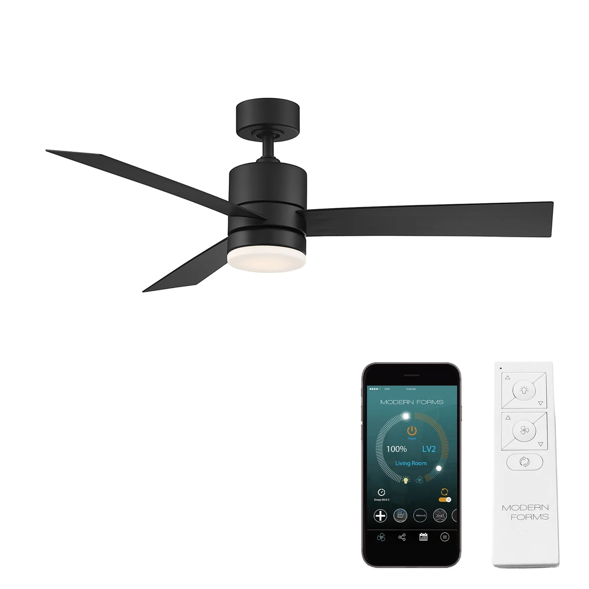 Axis Indoor/Outdoor 3-Blade 52" Smart Ceiling Fan with LED Light Kit and Remote Control