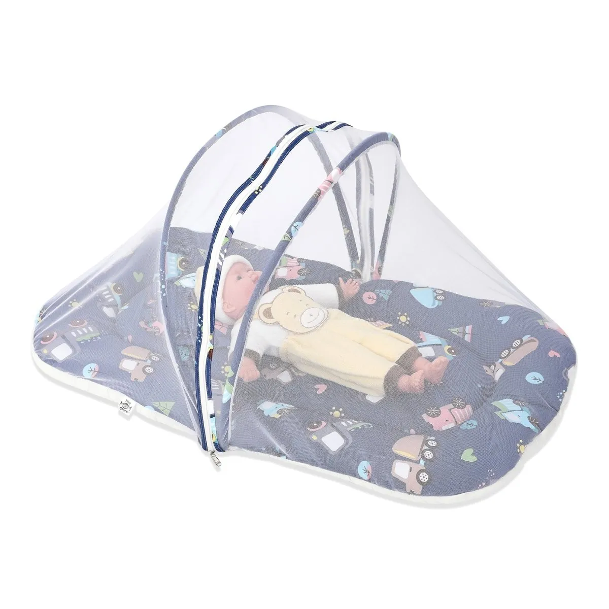 Baby Mosquito Net Portable Bed- Truck Tunes