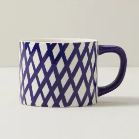 Basket Weave Mug - Navy